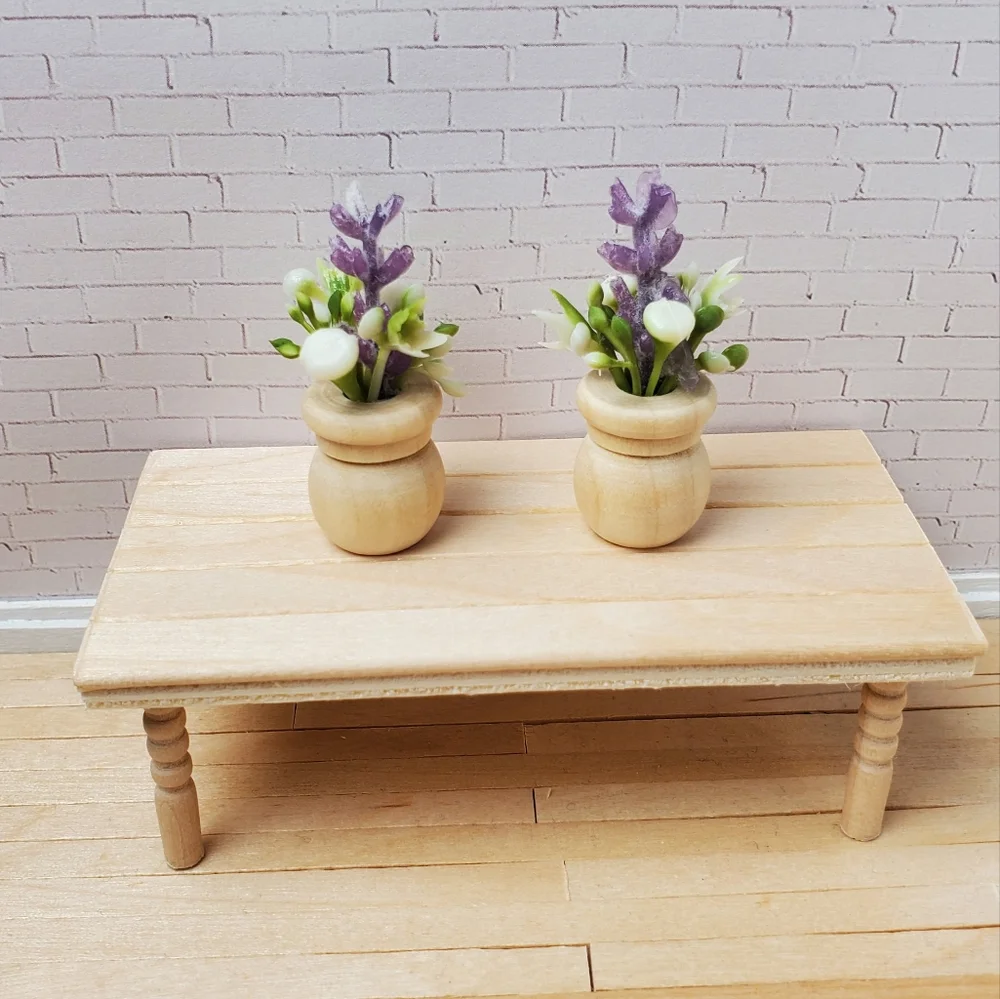 Miniature Dollhouse 1:12 Scale Lavender Vase Set Maileg